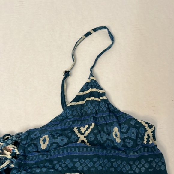 RAGA CROP TANK BLUE & WHITE BOHEMIAN SIZE LARGE - Picture 4 of 12